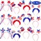 24PCS Patriotic Head Boppers Headband - Star Uncle Sam Hat Balloons